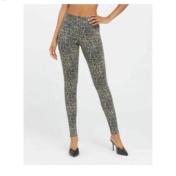 Spanx Snake Print Ankle Jean-Ish Leggings - Picture 2 of 10